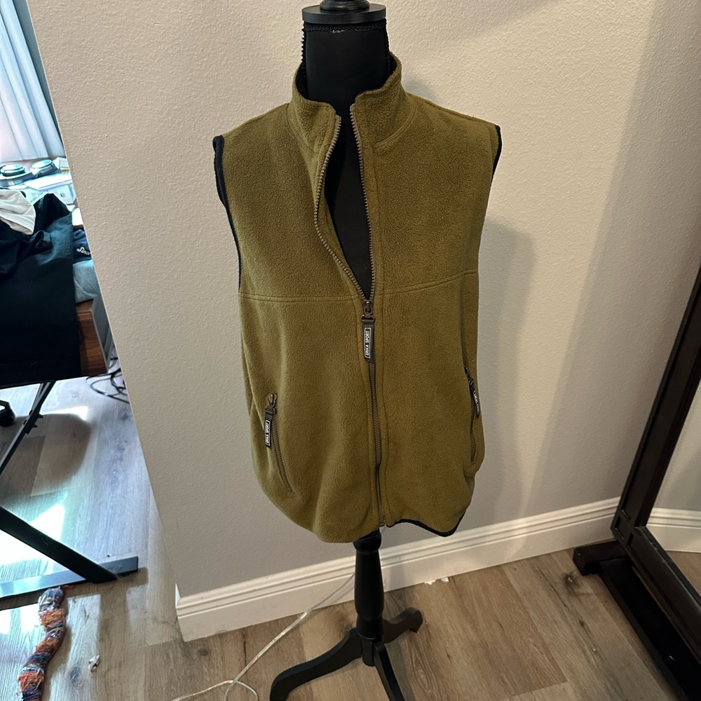 Olive Green Fleece Vest